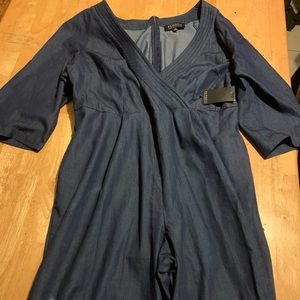 Denim Faux Plus Size Eloquii Jumpsuit